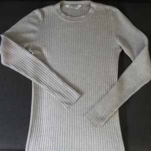 Everlane merino ribbed vrewneck sweater small